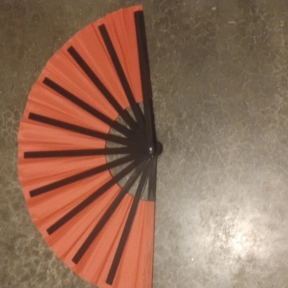 Red and Black 3 Set Of Handheld Fans - Picture 2 of 2